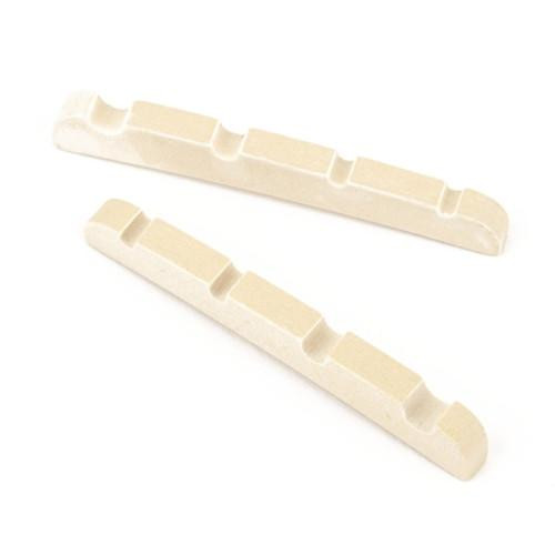 Fender JAZZ BASS PRE-SLOTTED MICARTA STRING NUT SET WHITE - зображення 1