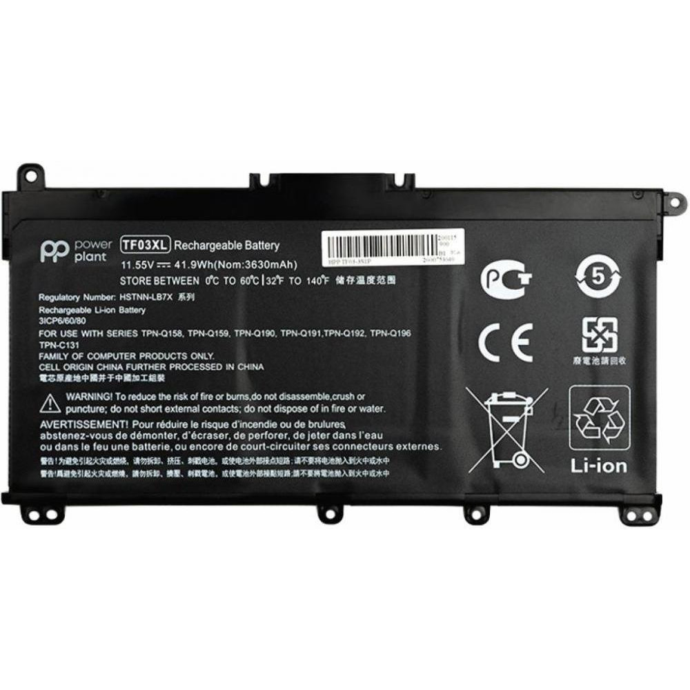 PowerPlant HP Pavilion 15-CD TF03XL 11.55V 41.9Wh (NB461394) - зображення 1