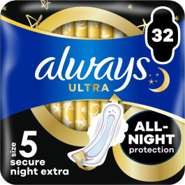   Always Гігієнічні прокладки  Ultra Secure Night Extra (Розмір 5) 32 шт.