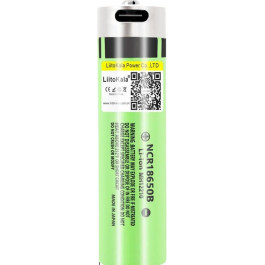   LiitoKala Li-Ion 18650 3400mAh 3.7V TipTop Type-C (LII-USB-34B)