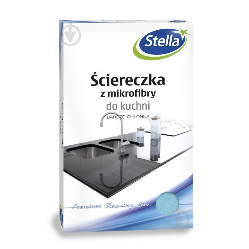 Stella Серветка  мікрофібра для кухні 35х35 см 1 шт./уп. блакитна (5903936004577) - зображення 1