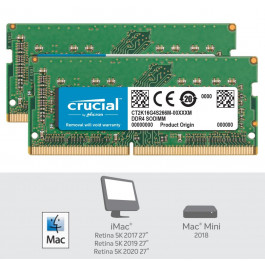   Crucial 32 GB (2x16GB) SO-DIMM DDR4 2400 MHz (CT2K16G4S24AM)