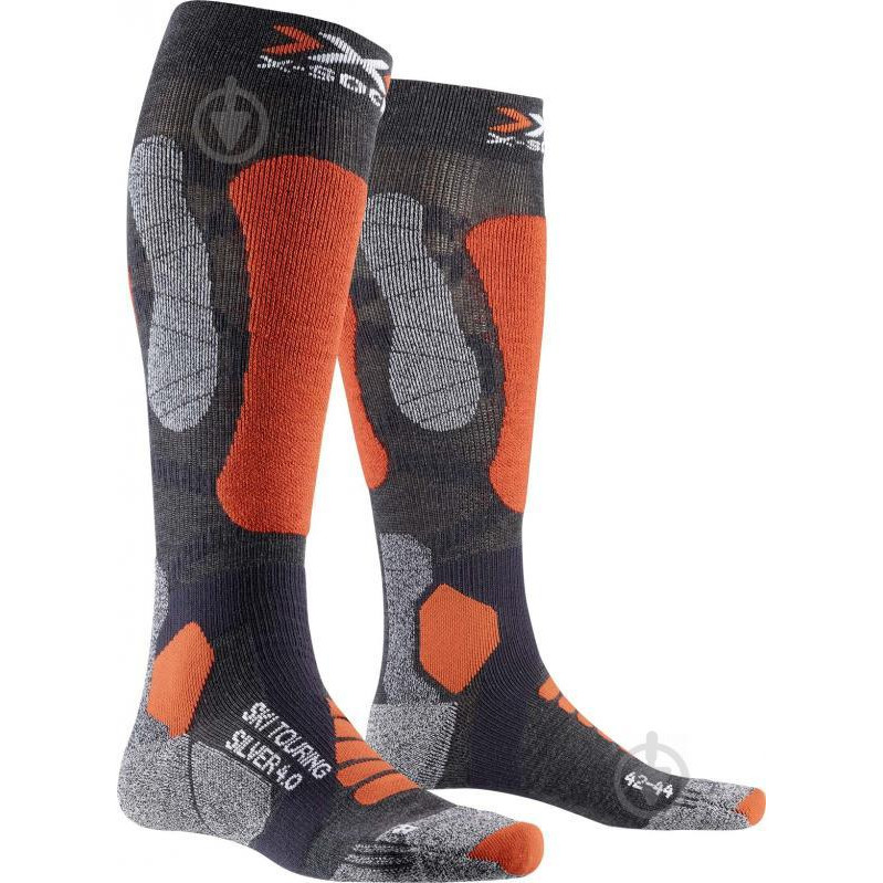 X-Socks Носки  SKI TOURING SILVER 4.0 XS-WS47W19U-G053 р.42-44 темно-серый - зображення 1