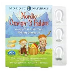 Nordic Naturals Nordic Naturals Nordic Omega-3 Fishies Yummy Tutti Frutti Taste 300 mg 36 Fishies Риб'ячий жир для д - зображення 1