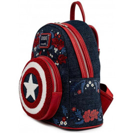   Loungefly Marvel - Captain America 80th Anniversary Floral Shield Mini Backpack