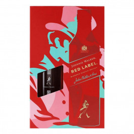   Johnnie Walker Віскі  Red label 0.7л у подарунковій упаковці + склянка (4820178651240)