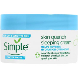   Simple Нічний заспокійливий крем  Skin Quench Sleeping Cream Water Boost 50 мл (8710908810664)