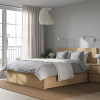 IKEA MALM Каркас высокий с 2 ящиками 140x200 okleina debowa и LUROY основа под матрас (291.765.79) - зображення 2