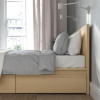 IKEA MALM Каркас высокий с 2 ящиками 140x200 okleina debowa и LUROY основа под матрас (291.765.79) - зображення 5