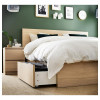 IKEA MALM Каркас высокий с 2 ящиками 140x200 okleina debowa и LEIRSUND основа под матрас (591.766.10) - зображення 4