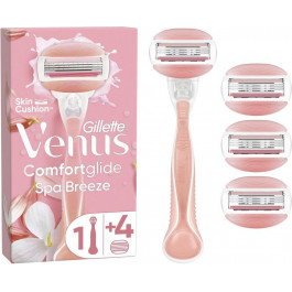   Gillette Бритва  Venus Comfortglide Spa Breeze з 4 змінними картриджами (7702018469727)