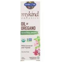   Garden of Life Масло Орегано, Сезонные Капли, MyKind Organics, Garden of Life, 1 жидкая унция (30 мл)