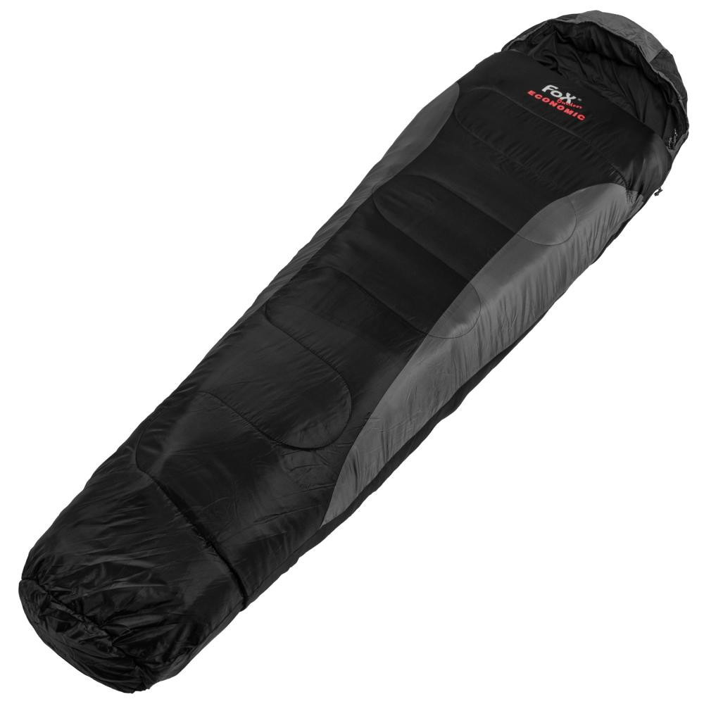 Fox Outdoor Mummy Sleeping Bag "Economic", black-grey (31532A) - зображення 1