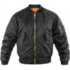 Mil-Tec Куртка Бомбер льотна US BASIC MA1® FLIGHT JACKET Чорна M (10402002-903) - зображення 1