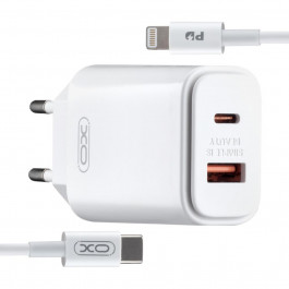   XO L90A Fast charging + Lightning-Type-C White