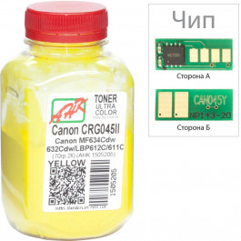   AHK Тонер + чип для Canon MF610/ 630 бутль 70г Yellow (1505209)