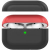 AHASTYLE Двухцветный cиликоновый чехол  для Apple AirPods Pro Black Red (AHA-0P200-BBR) - зображення 1