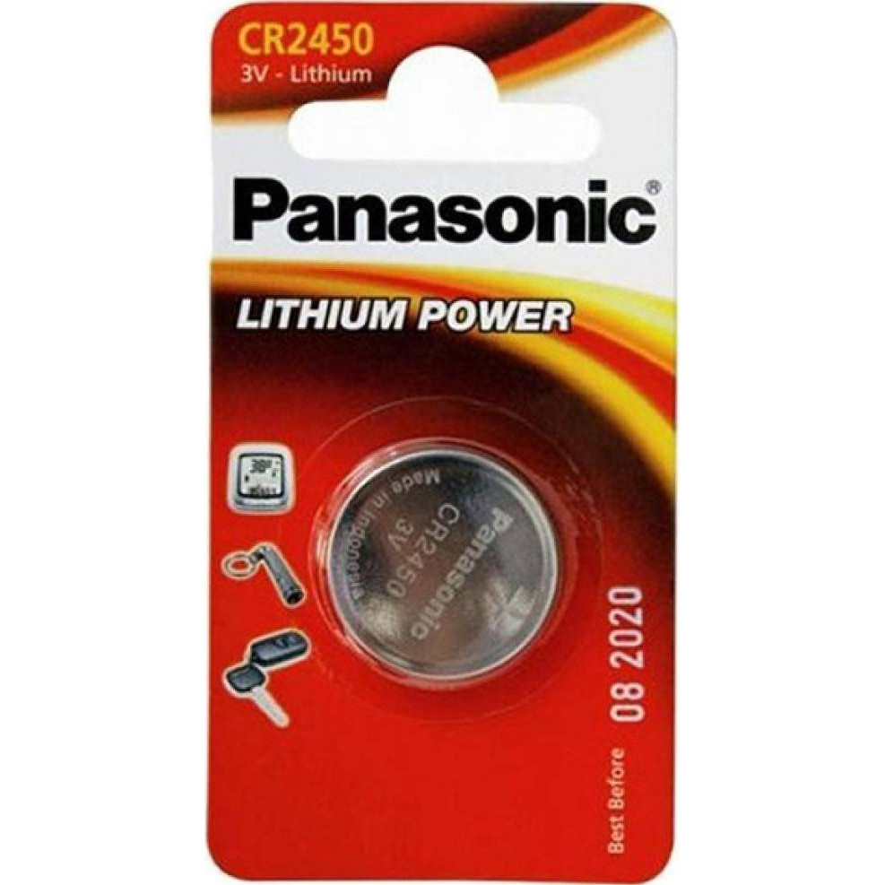 Panasonic CR-2450 bat(3B) Lithium 1шт (CR-2450EL/1B) - зображення 1