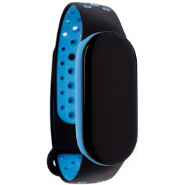   Climber Ремінець  for Xiaomi Mi Band 7 - Silicone Two-color Black blue