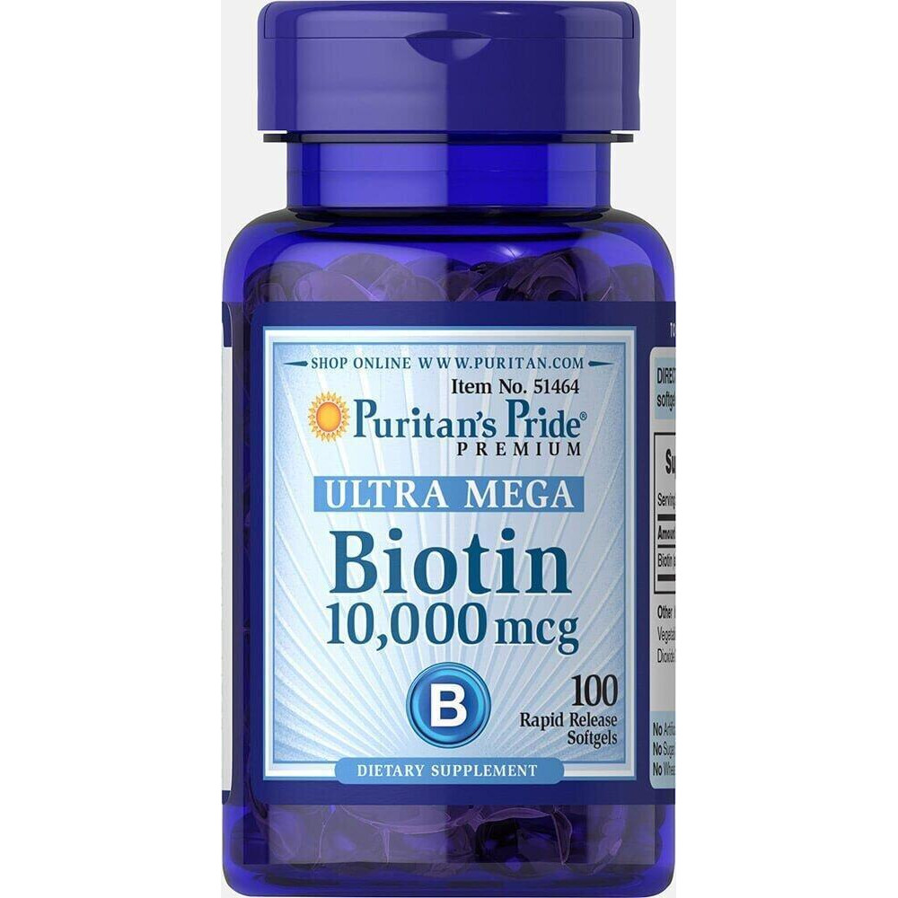 Puritan's Pride Biotin 1000 mcg 100 таб - зображення 1