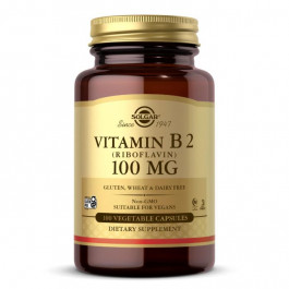   Solgar Рибофлавин, Vitamin B2, 100 мг, 100 капсул