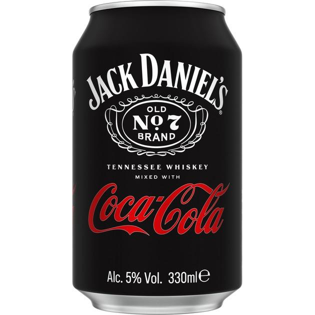 Jack Daniel’s Напій слабоалкогольний  & Coca Cola 5% 0.33 л (54490001170095) - зображення 1