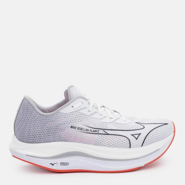 Mizuno Чоловічі кросівки для бігу  Wave Rebellion Flash 2 J1GC243501 40.5 (7UK) 26 см White/Black/Harbor Mi - зображення 1