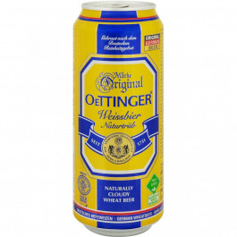 Oettinger Пиво  Weissbier світле нефільтроване 4.9% ж/б 0.5 л (910699) (4014086020308)