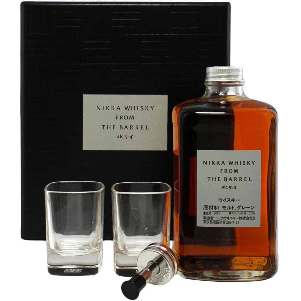 Nikka Віскі  From The Barrel Japanese Blended Whisky 51.4% 0.5 л + 2 келиха + пурер (3700597361603) - зображення 1