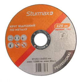   Sturmax 9020M-125-10PRO Круг отрезной по металлу 125x1.0x22 мм