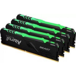   Kingston FURY 64 GB (4x16GB) DDR4 3600 MHz Beast RGB (KF436C18BBAK4/64)