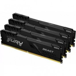   Kingston FURY 64 GB (4x16GB) DDR4 2666 MHz FURY Beast Black (KF426C16BBK4/64)