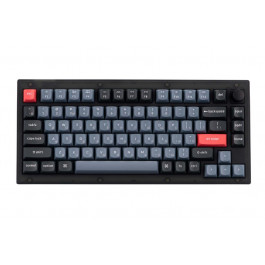   Keychron V1 84 Key QMK Gateron G PRO Red Hot-Swap RGB Knob Carbon Black (V1D1_KEYCHRON)