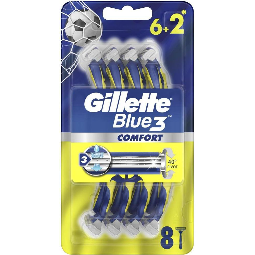 Gillette BLUE3 Бритви одноразові 6&#043; 2шт (7702018604319) - зображення 1