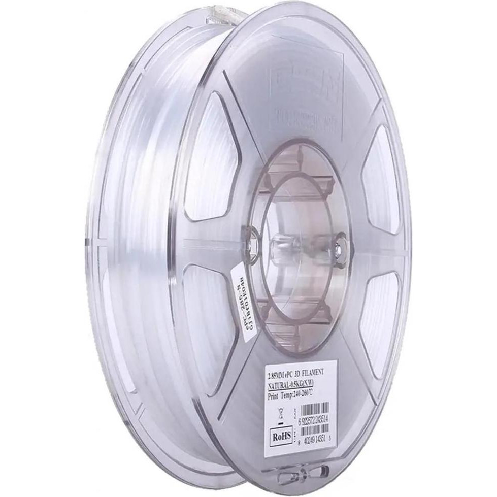 Esun ePC Filament (пластик) для 3D принтера  0,5кг, 1.75мм, натуральний (ePC175N05) - зображення 1