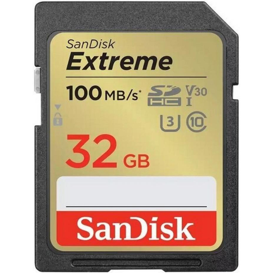 SanDisk 32 GB SDHC UHS-I U3 V30 Extreme (SDSDXVT-032G-GNCIN) - зображення 1