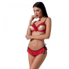 Passion CHERRY SET OpenBra red S/M -  Exclusive (9635-01) - зображення 1