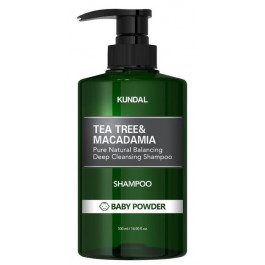   KUNDAL Шампунь для волосся  Tea Tree & Macadamia Deep Cleansing Shampoo Baby Powder проти лупи з ароматом д