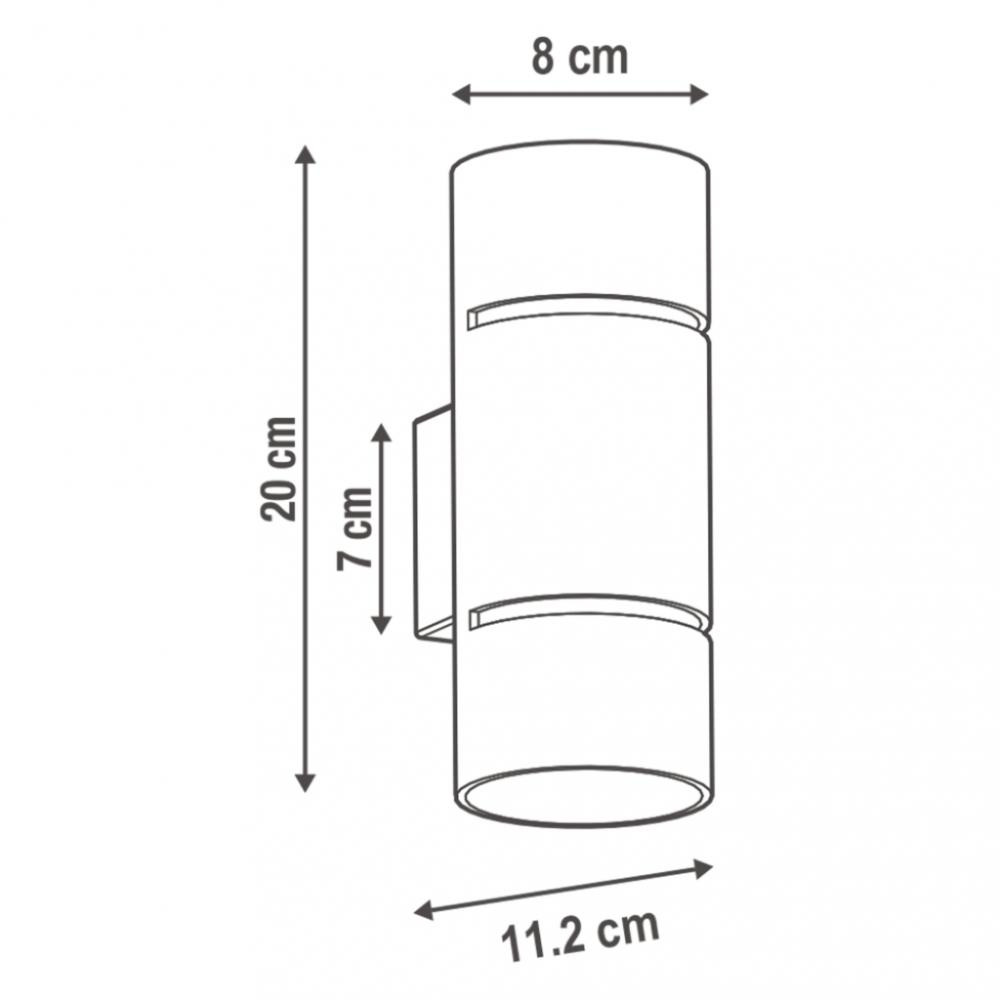 INSPIRE Бра LED  Tubbo 2X450LM 3000K білий/золото (84450525) - зображення 1