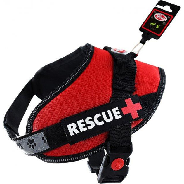 Pet Nova Шлея усиленная  Rescue+ S 45-55 см Красная (HA-RESCUE-RE-S) (5903031442212) - зображення 1