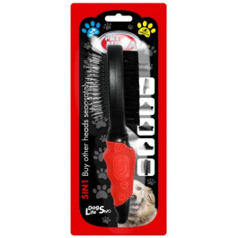   Pet Nova Щетка двухсторонняя  для расчёсывания шерсти у собак 22 см (GRO-5IN1-2BRUSH-M)