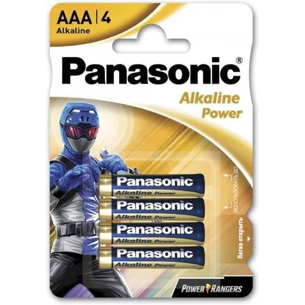 Panasonic AAA bat Alkaline 4шт Power Rangers (LR03REB/4BPRPR) - зображення 1