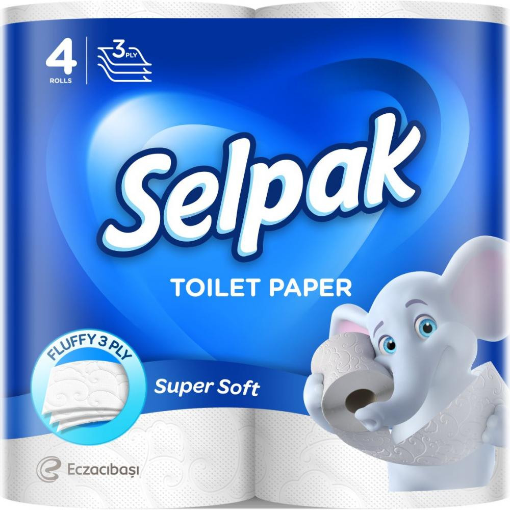 Selpak Туалетная бумага Soft 3 слоя 4 рулона (8690530204492) - зображення 1