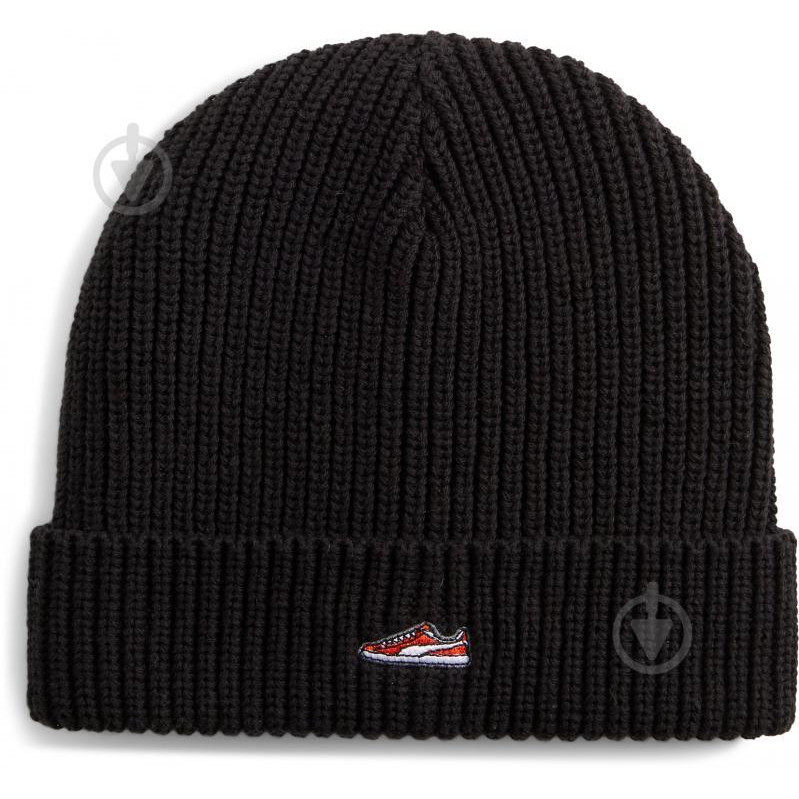 PUMA Шапка  Classics Graphic Short Beanie 02568001 One size Чорна (4067981505586) - зображення 1