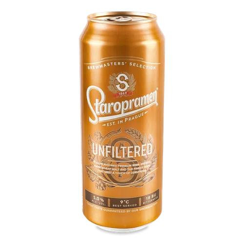 Staropramen Пиво  Unfiltered, світле, нефільтроване, 0,5 л (8593868005222) - зображення 1