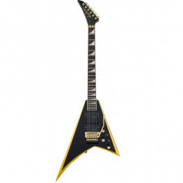   Jackson X SERIES RHOADS RRX24 BLACK WITH YELLOW BEVELS