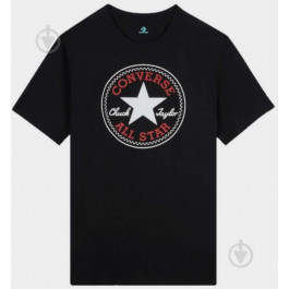   Converse Чорна чоловіча футболка  STANDARD FIT CENTER FRONT CHUCK PATCH CORE TEE con10025459-001