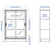 IKEA TONSTAD Шафа-вітрина дубовий шпон 82x37x120 (004.892.84) - зображення 6