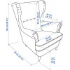 IKEA STRANDMON-1 Nordvalla ciemnoszary (203.432.24) - зображення 9