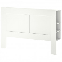   IKEA BRIMNES Изголовье кровати с полкой, белый, 146x28h111 (202.287.09)